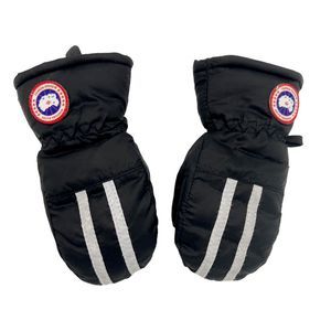 Canada Goose Black and White Kids Mittens